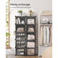 10 Cubes Shoe Organizer with Doors Black FredCo