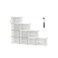 10 Cubes Shoe Organizer with Doors White FredCo