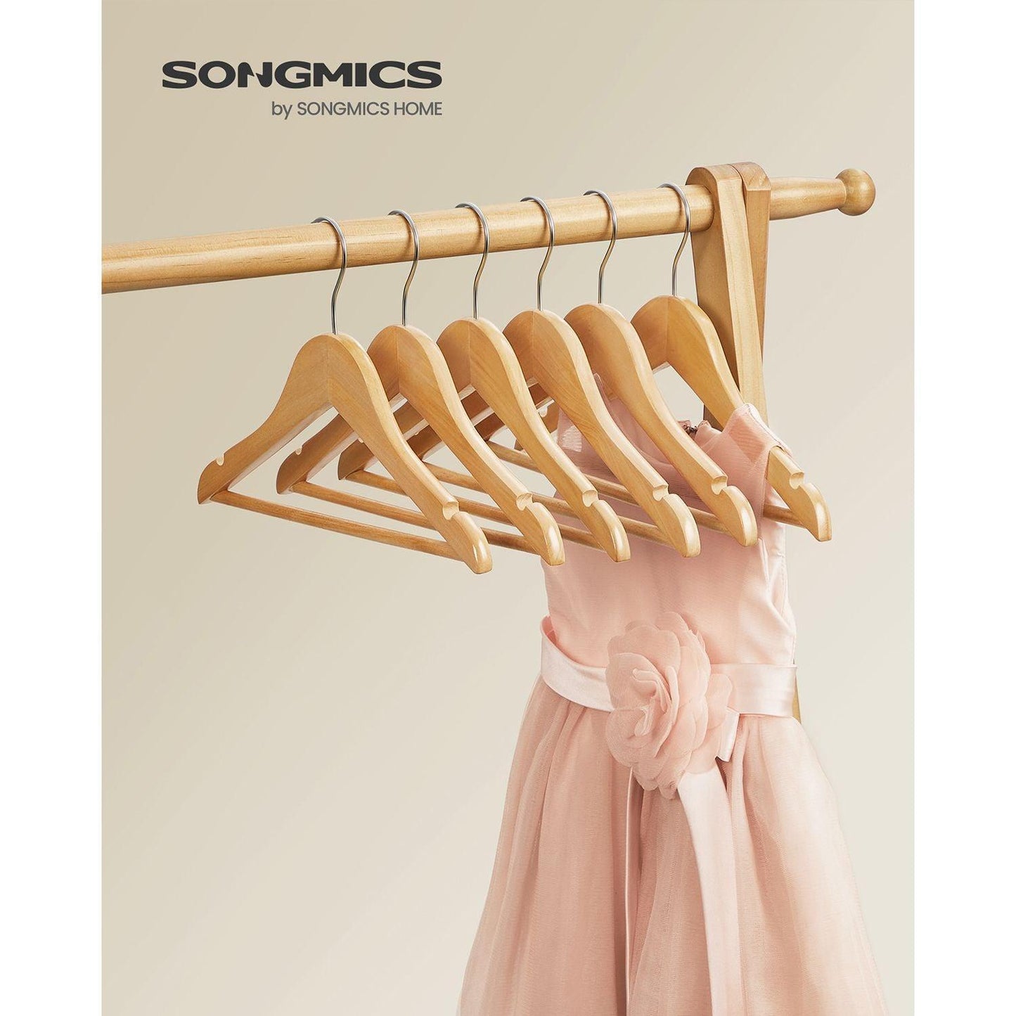 10-Pack Kids Wooden Hangers FredCo