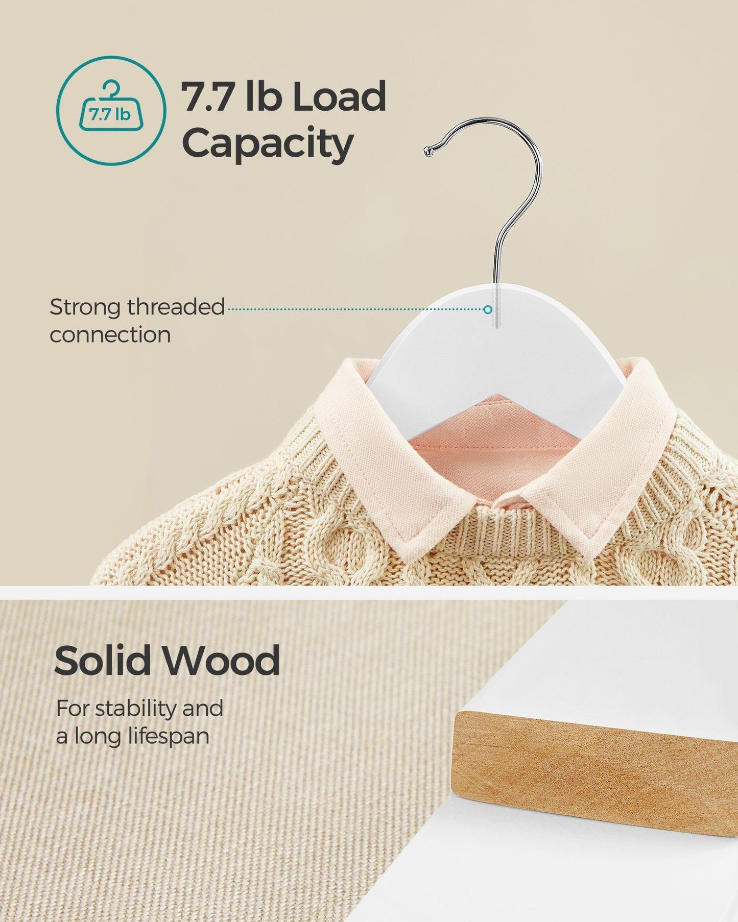 10 Pack Kids Wooden Hangers FredCo