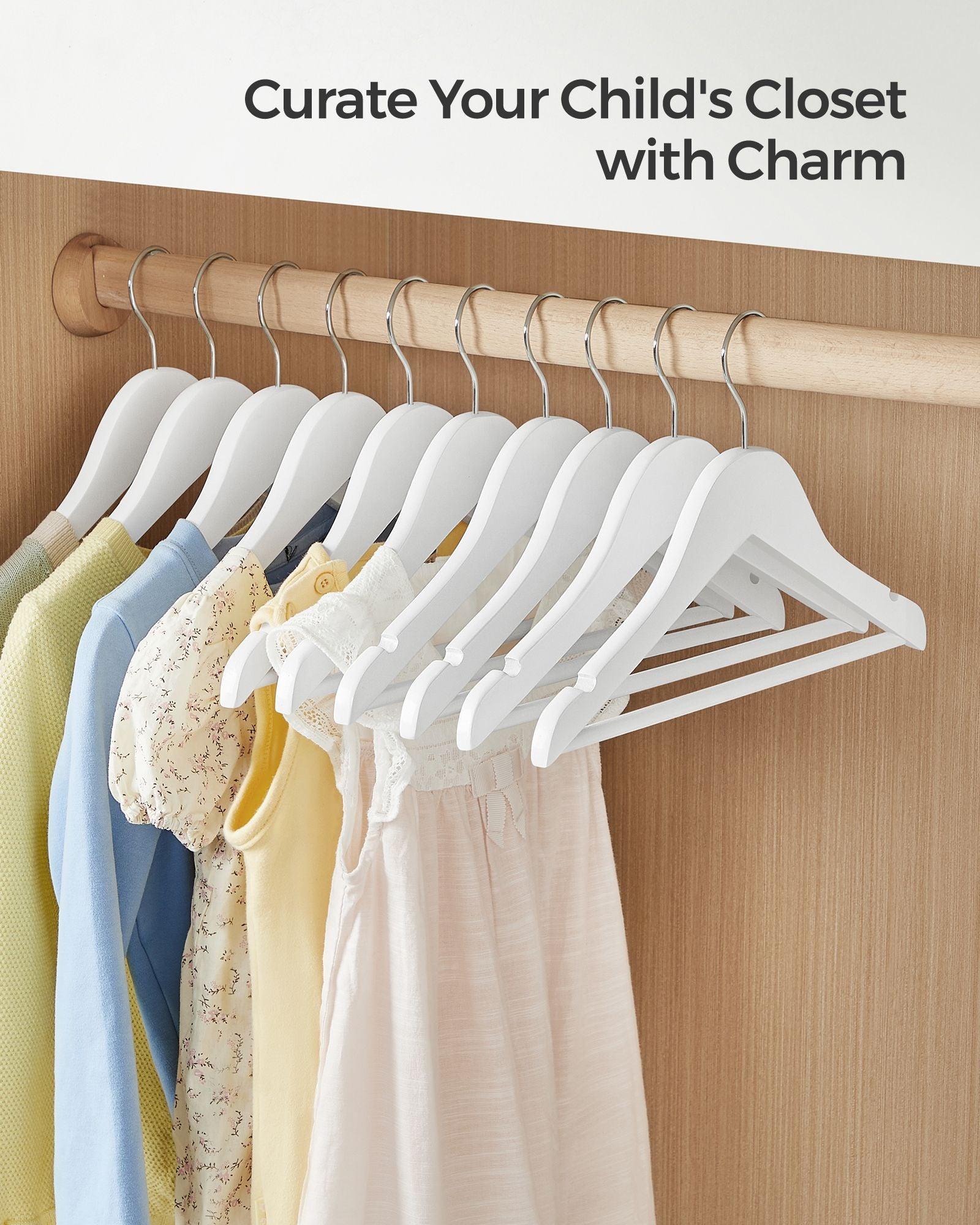 10 Pack Kids Wooden Hangers FredCo