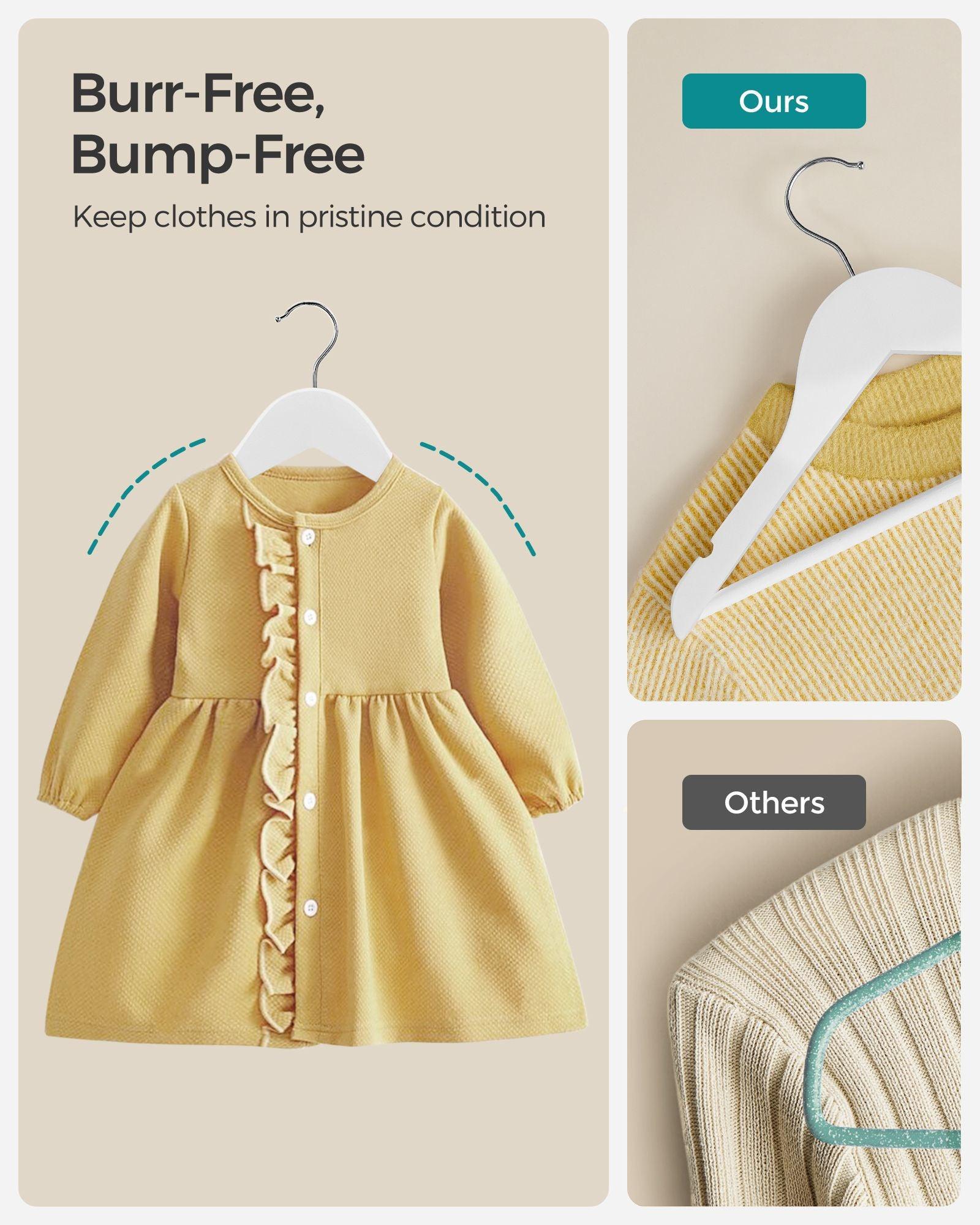 10 Pack Kids Wooden Hangers FredCo