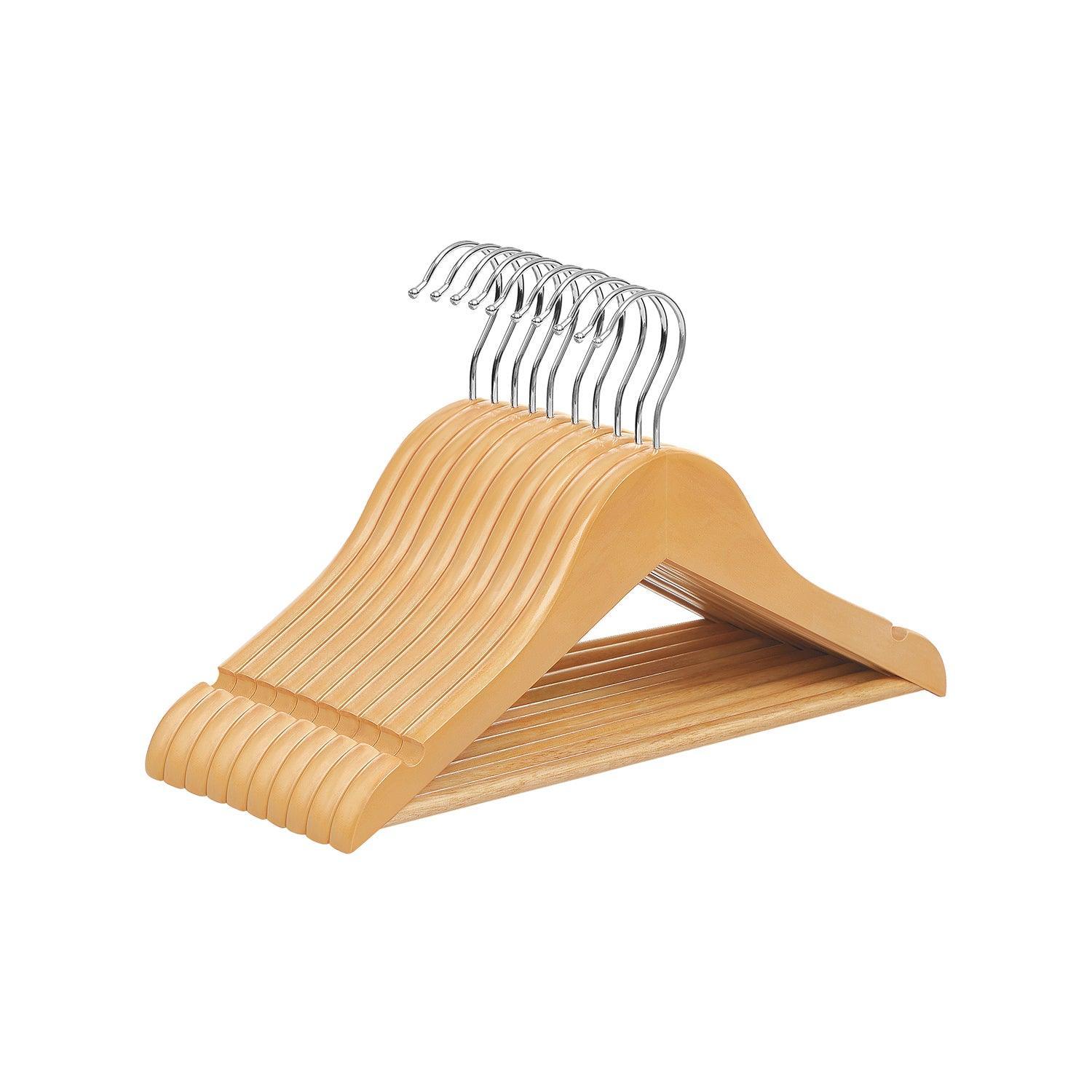 10-Pack Kids Wooden Hangers FredCo