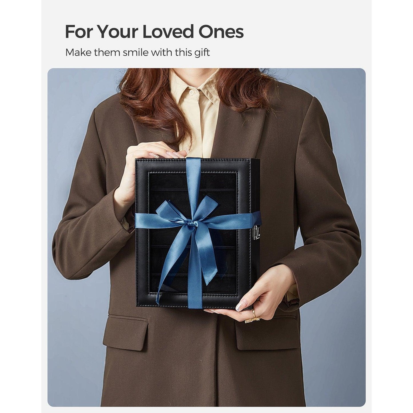 10-Slot Watch Box with Glass Lid FredCo