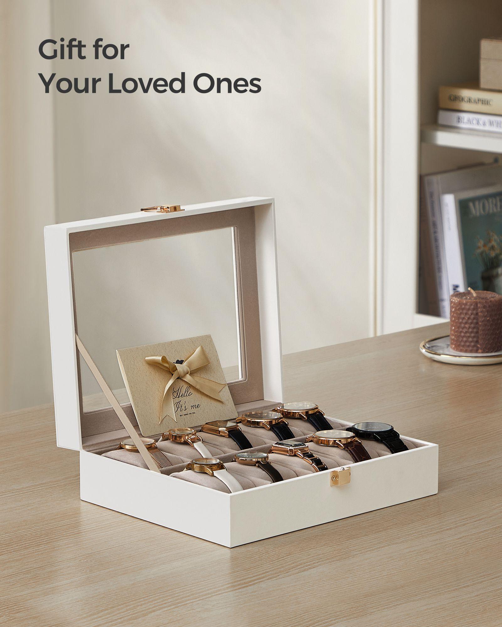 10-Slot Watch Case White FredCo