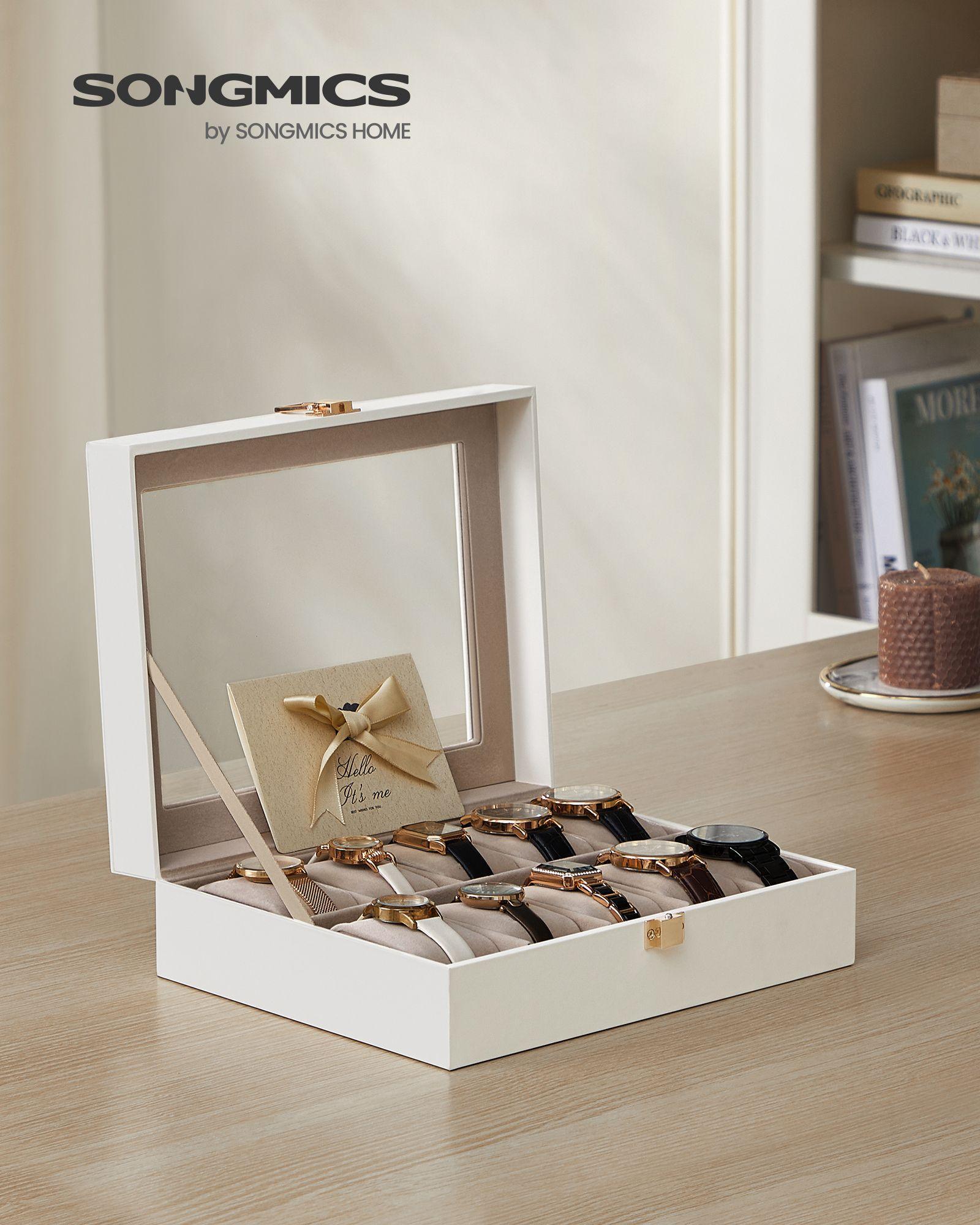 10-Slot Watch Case White FredCo