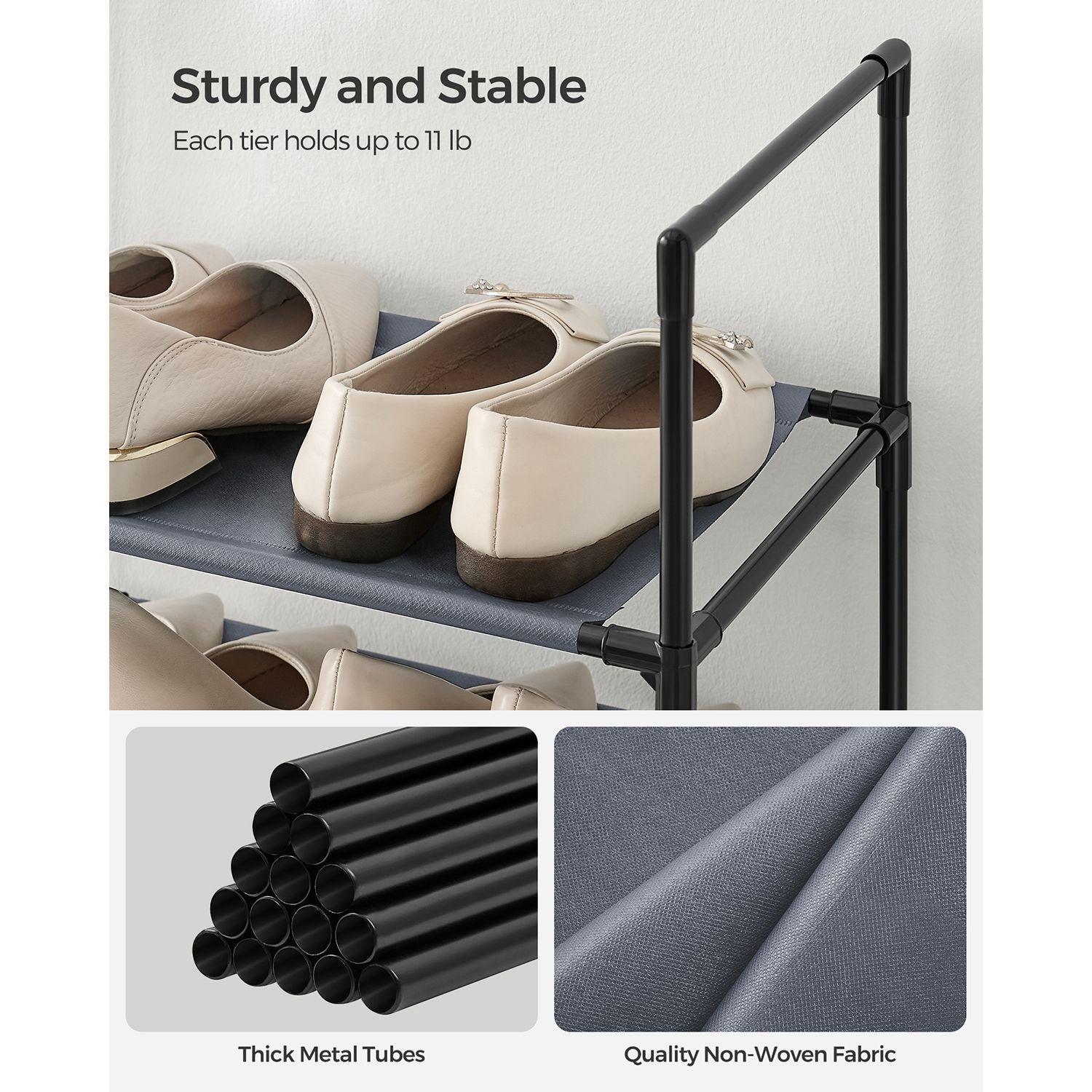 10-Tier Shoe Rack 11 x 17.7 x 68.1 Inches FredCo