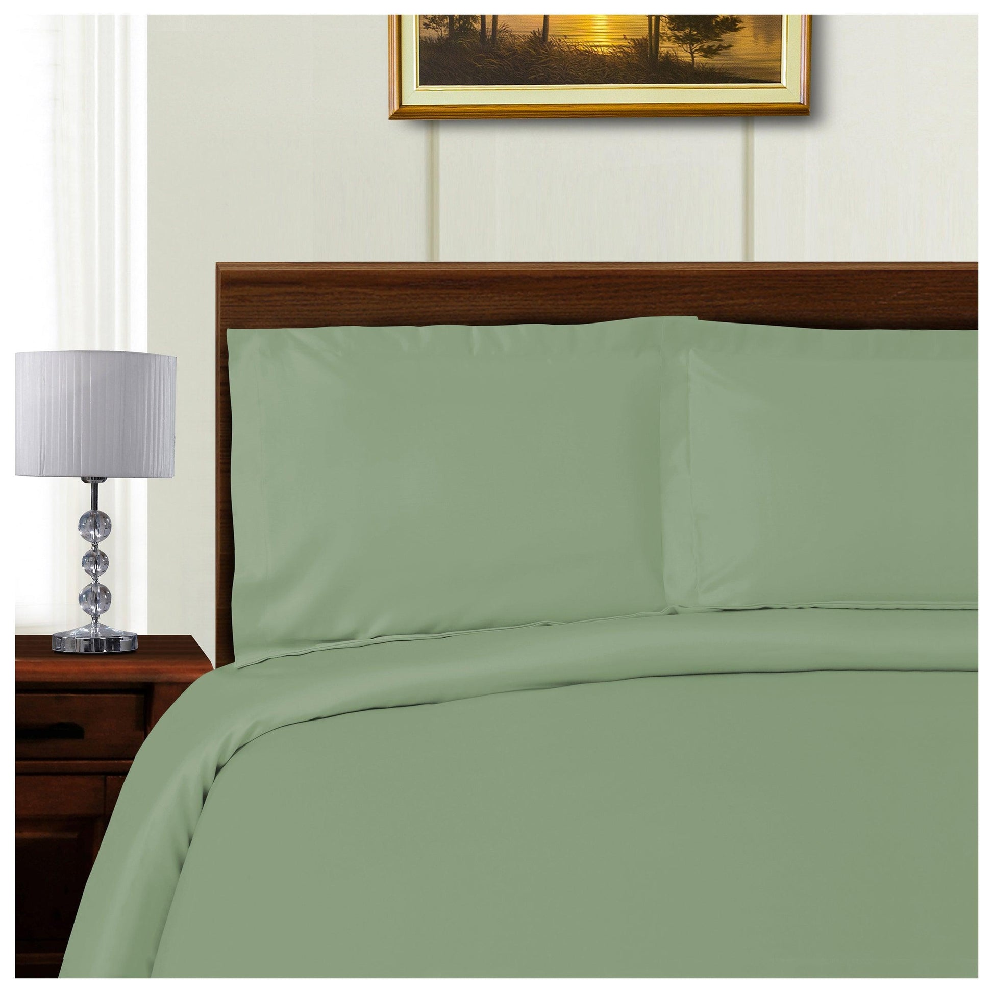 1000-Thread Count Tencel Polyester-Blend Duvet Cover Pillow Sham Set FredCo