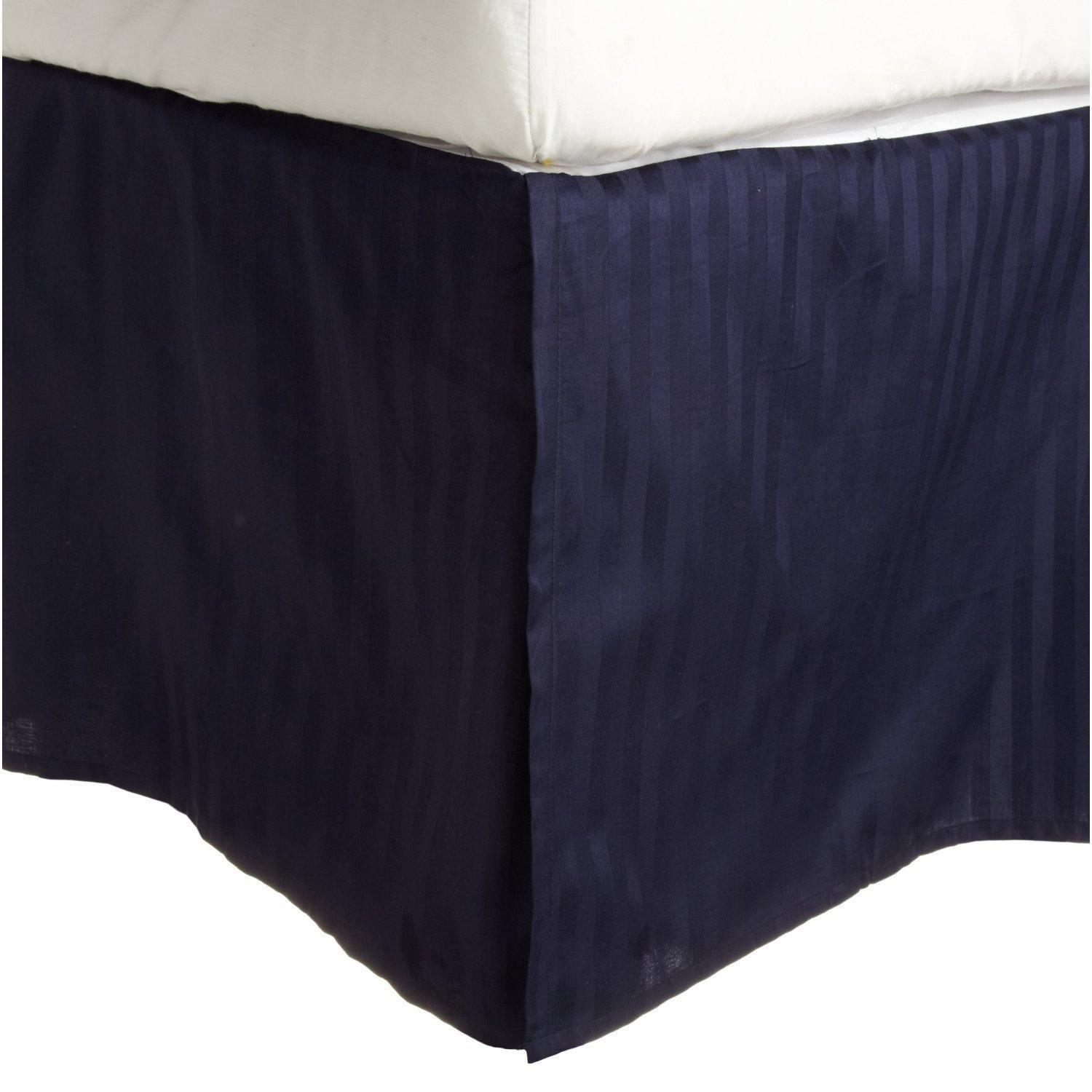 100% Egyptian Cotton Chic Solid Bed Skirt Split Corners FredCo