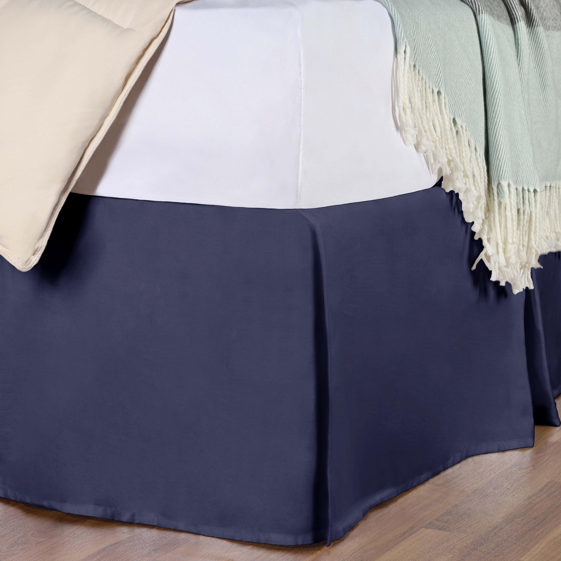 100% Egyptian Cotton Chic Solid Bed Skirt Split Corners FredCo