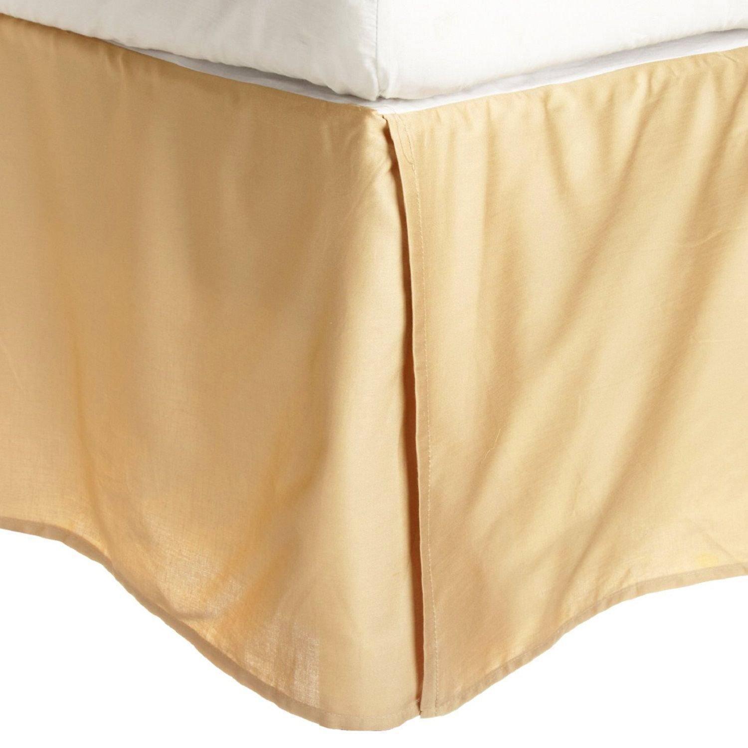 100% Egyptian Cotton Chic Solid Bed Skirt Split Corners FredCo