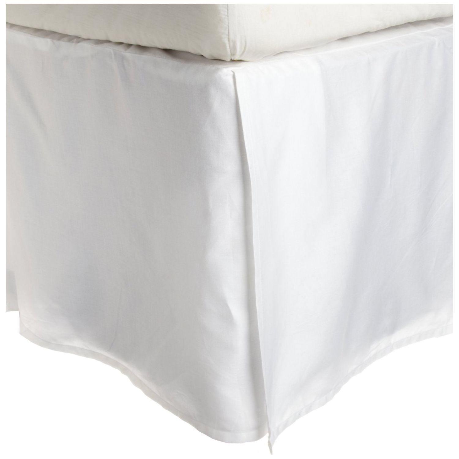 100% Egyptian Cotton Chic Solid Bed Skirt Split Corners FredCo
