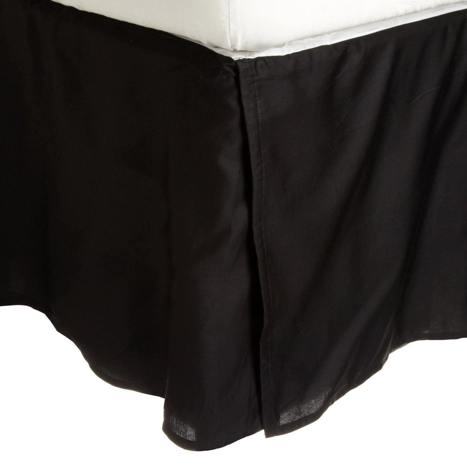 100% Egyptian Cotton Chic Solid Bed Skirt Split Corners FredCo