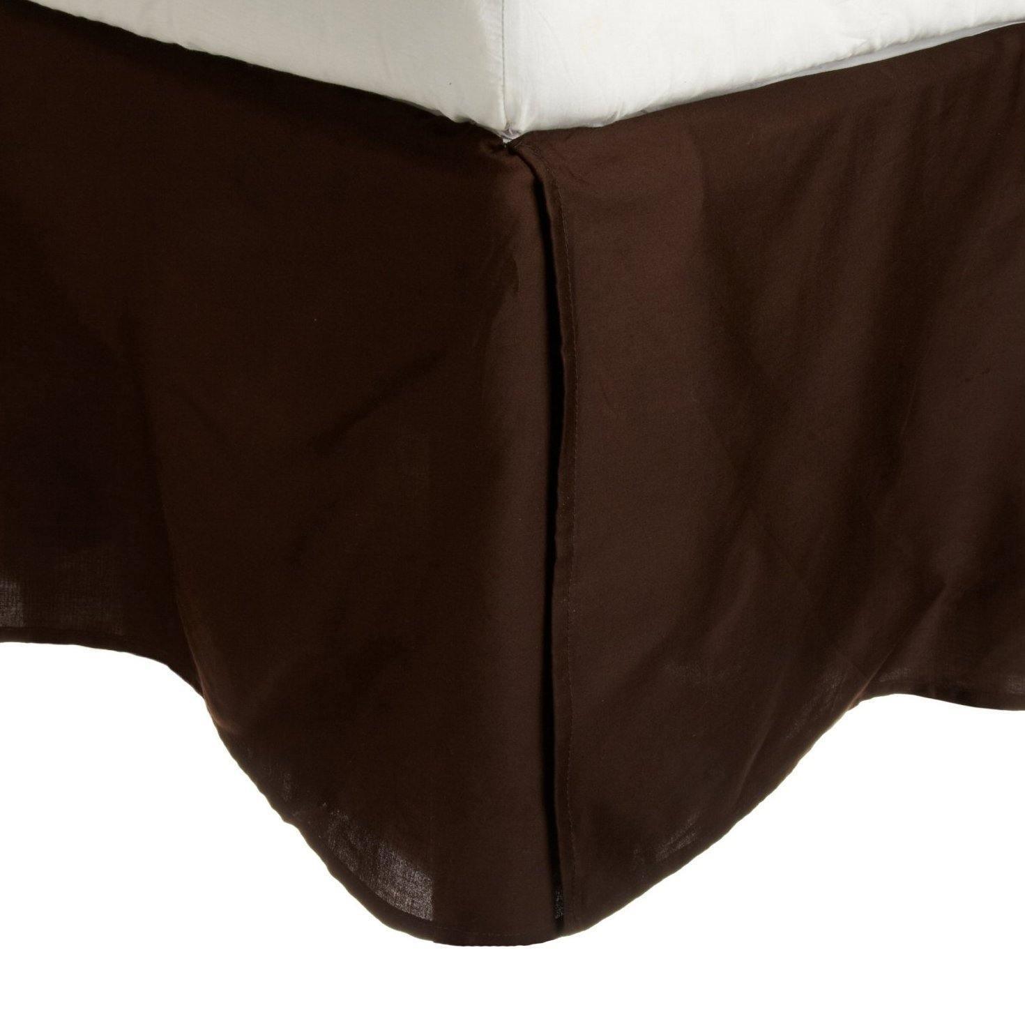 100% Egyptian Cotton Chic Solid Bed Skirt Split Corners FredCo