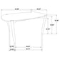 Dortch 5-piece Oval Solid Wood Dining Set Walnut