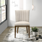 Elmwood Beige Fabric Dining Chair Set For Living Room Bedroom 34.6'H x 20.9'W x 24'D FredCo