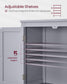 11.8''D x 23.6''W x 43.3''H Bathroom Floor Storage Cabinet FredCo