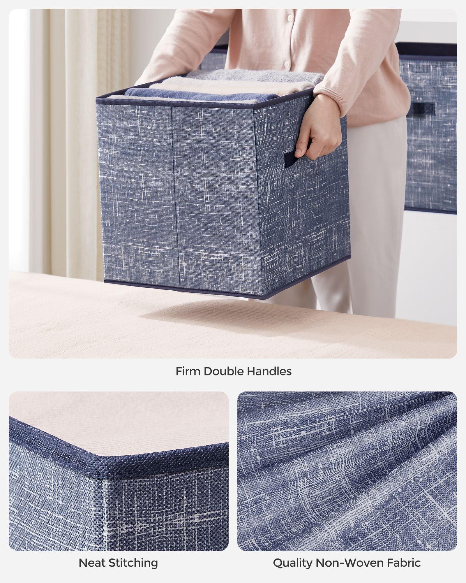 11.8-Inch Non-Woven Fabric Bins with Double Handles FredCo