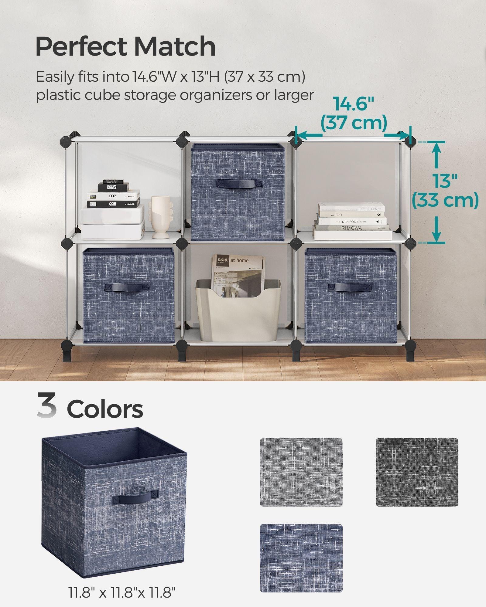 11.8-Inch Non-Woven Fabric Bins with Double Handles FredCo