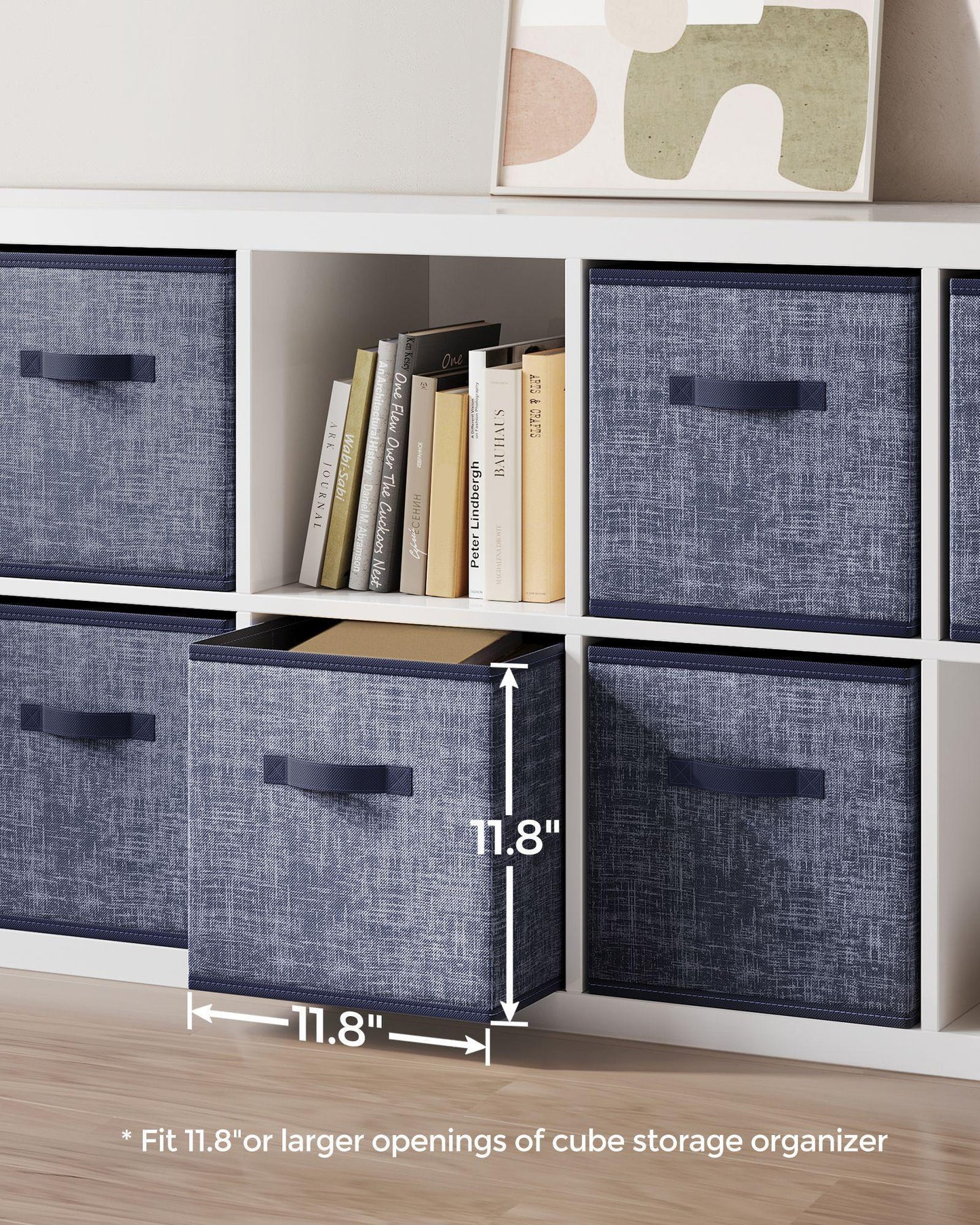 11.8-Inch Non-Woven Fabric Bins with Double Handles FredCo