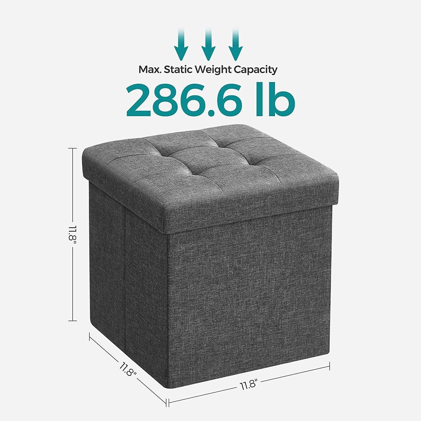 11.8 Inches Folding Storage Ottoman FredCo