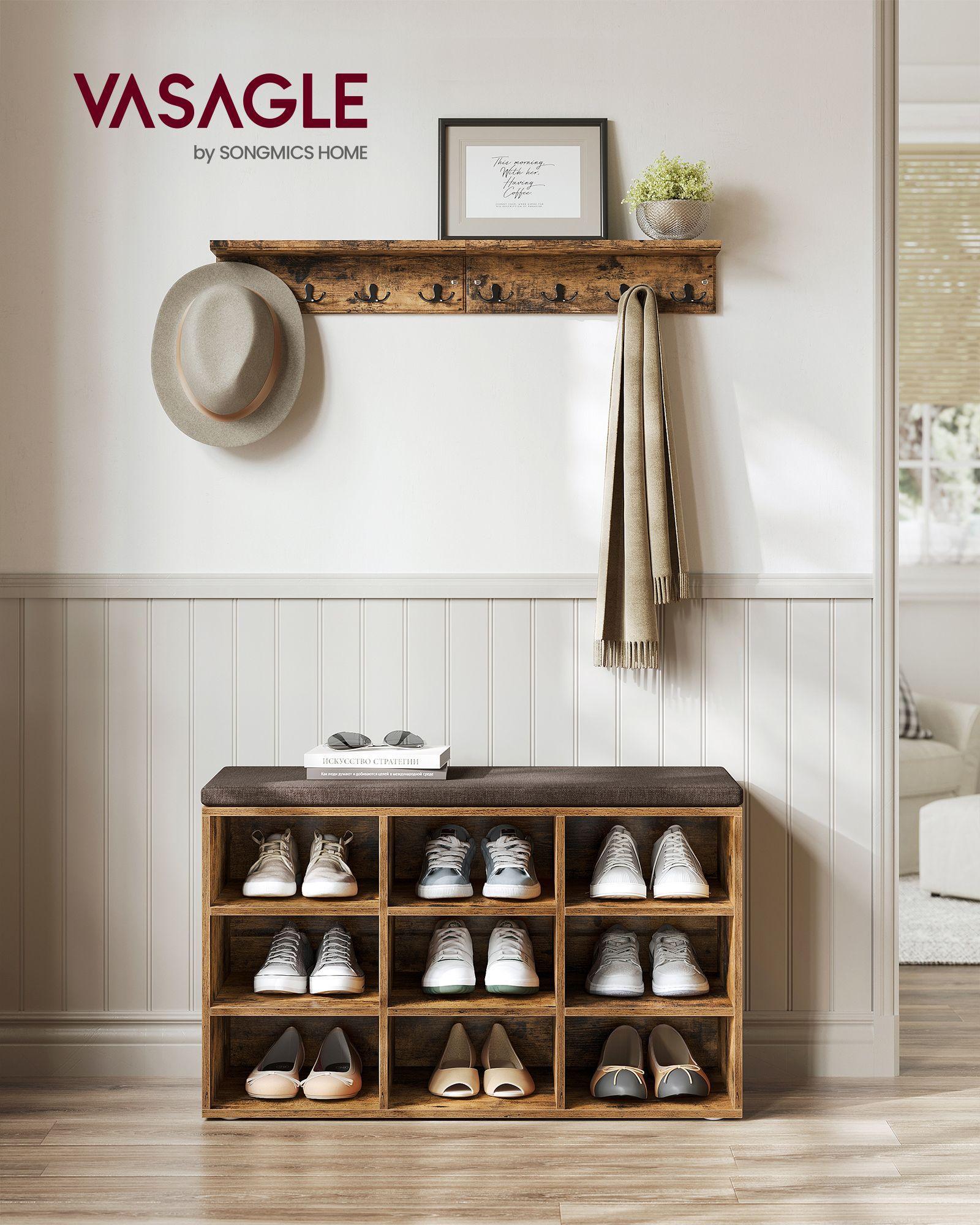 11.9"D x 30.9"W x 18.9"H Shoe Bench with Cushion FredCo
