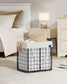 11-Gallon Laundry Hamper Black and White FredCo