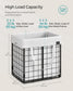 11-Gallon Laundry Hamper Black and White FredCo