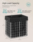 11-Gallon Laundry Hamper Silver and Classic Black FredCo