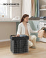 11-Gallon Laundry Hamper Silver and Classic Black FredCo