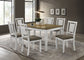 Appleton 7-piece Rectangular Dining Set Distressed White