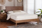 Baxton Studio Jiro Platform Bed - Mid-Century Modern Wood Bed Frame with Panel Headboard and Angled Legs for Bedroom or Guest Room, King