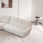 113" Modern Corner, Lamb Fabric Sectional Sofa (Beige) FredCo