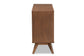 Baxton Studio Barrett Mid-Century Modern Walnut Brown Finished Wood and Synthetic Rattan 6-Drawer Dresser