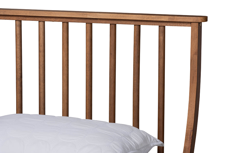 Baxton Studio Abel Classic and Traditional Transitional Walnut Brown Finished Wood Full Size Platform Bed
