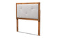 Baxton Studio Abner Modern and Contemporary Transitional Light Grey Fabric Upholstered and Walnut Brown Finished Wood Twin Size Headboard