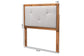 Baxton Studio Abner Modern and Contemporary Transitional Light Grey Fabric Upholstered and Walnut Brown Finished Wood Twin Size Headboard