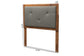 Baxton Studio Abner Modern and Contemporary Transitional Dark Grey Fabric Upholstered and Walnut Brown Finished Wood Twin Size Headboard