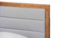Baxton Studio Linn Mid-Century Modern Light Grey Fabric Upholstered and Walnut Brown Finished Wood Twin Size Platform Bed