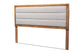Baxton Studio Dexter Modern and Contemporary Light Grey Fabric Upholstered and Walnut Brown Finished Wood Full Size Headboard