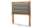 Baxton Studio Dexter Modern and Contemporary Dark Grey Fabric Upholstered and Walnut Brown Finished Wood Twin Size Headboard