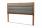 Baxton Studio Dexter Modern and Contemporary Dark Grey Fabric Upholstered and Walnut Brown Finished Wood King Size Headboard
