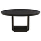 Leandro 5-piece Round Dining Table Set Burnished Black