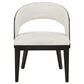 Leandro 5-piece Round Dining Table Set Burnished Black
