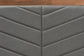 Baxton Studio Roze Mid-Century Modern Dark Grey Fabric Upholstered and Walnut brown Finished Wood Twin Size Platform Bed