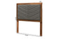 Baxton Studio Iden Modern and Contemporary Dark Grey Fabric Upholstered and Walnut Brown Finished Wood Twin Size Headboard