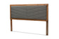 Baxton Studio Iden Modern and Contemporary Dark Grey Fabric Upholstered and Walnut Brown Finished Wood Queen Size Headboard