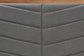 Baxton Studio Iden Modern and Contemporary Dark Grey Fabric Upholstered and Walnut Brown Finished Wood King Size Headboard