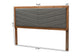 Baxton Studio Iden Modern and Contemporary Dark Grey Fabric Upholstered and Walnut Brown Finished Wood King Size Headboard