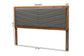 Baxton Studio Iden Modern and Contemporary Dark Grey Fabric Upholstered and Walnut Brown Finished Wood King Size Headboard